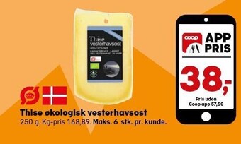 Kvickly Thise økologisk vesterhavsost tilbud