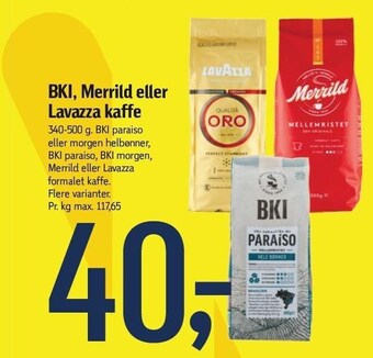 Føtex Bki, merrild eller lavazza kaffe tilbud