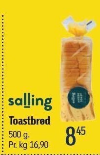 Føtex Salling toastbrød tilbud