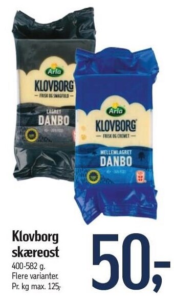 Føtex Klovborg skæreost tilbud