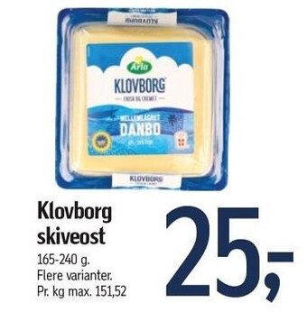 Føtex Klovborg skiveost tilbud