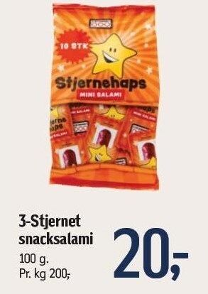 Føtex 3-stjernet snacksalami tilbud