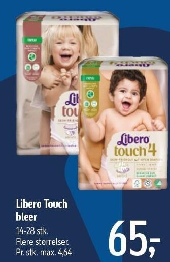 Føtex Libero touch bleer tilbud
