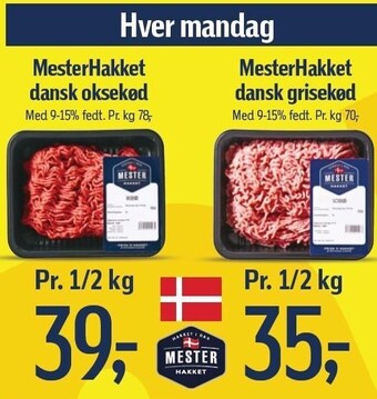 Føtex Mesterhakket dansk oksekød eller mesterhakket dansk grisekød tilbud