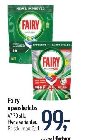Fairy opvasketabs