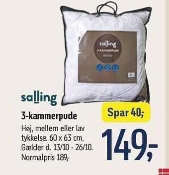Føtex 3-kammerpude tilbud
