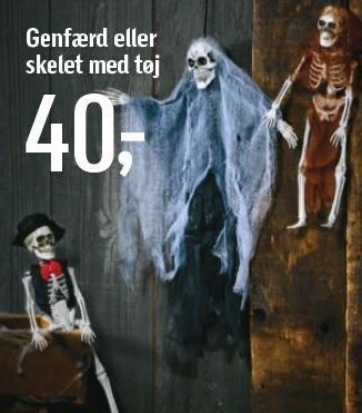 Genfærd eller skelet med tøj