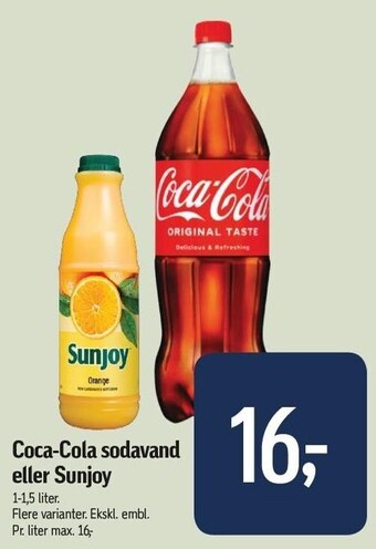 Coca-cola sodavand eller sunjoy