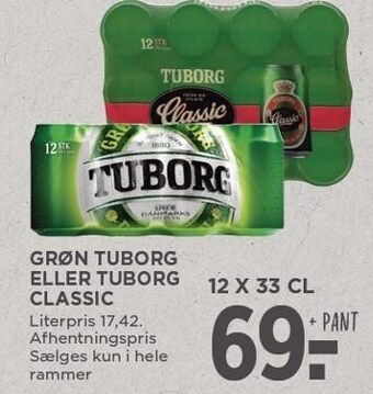 MENY Grøn tuborg eller tuborg classic tilbud