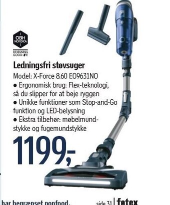 Føtex Ledningsfri støvsuger tilbud