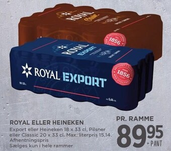 MENY Royal eller heineken tilbud