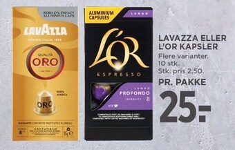 MENY Lavazza eller l'or kapsler tilbud