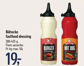 Bähncke fastfood dressing