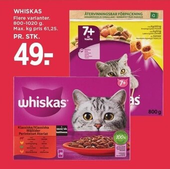 MENY Whiskas tilbud
