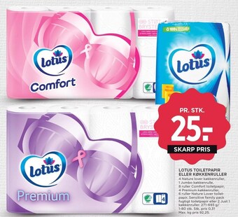 MENY Lotus toiletpapir eller køkkenruller tilbud