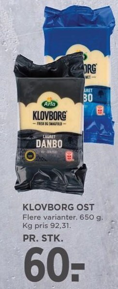 MENY Klovborg ost tilbud