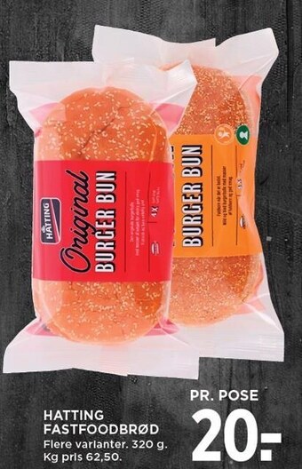 MENY Hatting fastfoodbrød tilbud