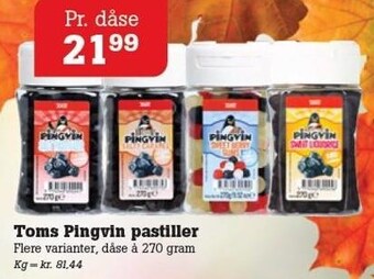 Poetzsch Padborg Toms pingvin pastiller tilbud