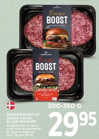 Burgerboost af dansk kalve- eller oksekød