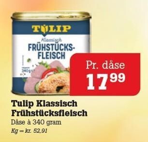 Poetzsch Padborg Tulip klassisch früstücksfleisch tilbud