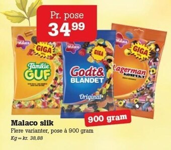Poetzsch Padborg Malaco slik tilbud