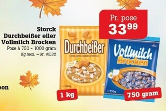 Poetzsch Padborg Storck durchbeisser eller vollmilch brocken tilbud