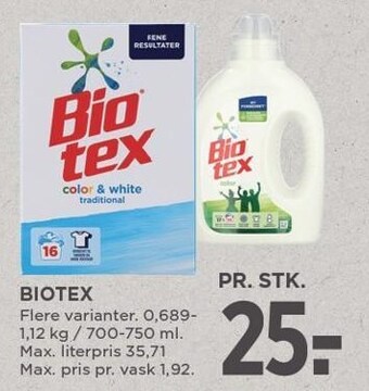 MENY Biotex tilbud