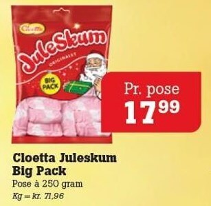 Poetzsch Padborg Cloetta juleskum big pack tilbud