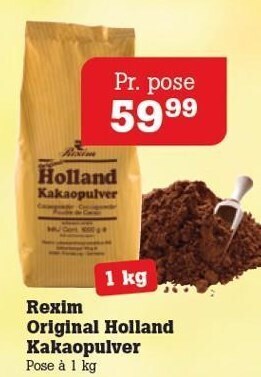 Poetzsch Padborg Rexim original holland kakaopulver tilbud
