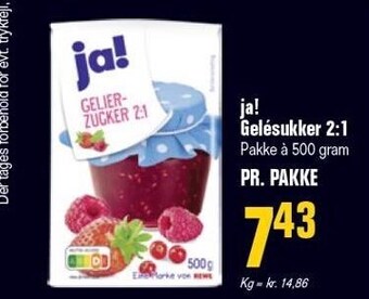 Poetzsch Padborg Ja! gelésukker 2:1 tilbud