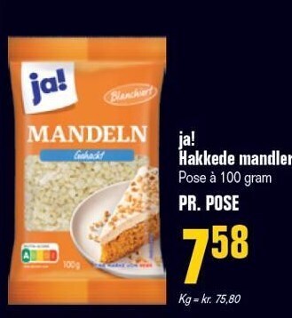 Poetzsch Padborg Ja! hakkede mandler tilbud