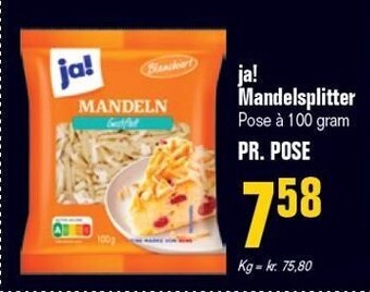 Poetzsch Padborg Ja! mandelsplitter tilbud