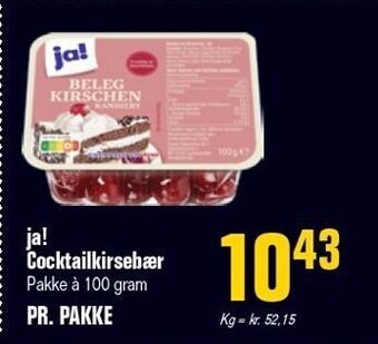 Poetzsch Padborg Ja! cocktailkirsebær tilbud