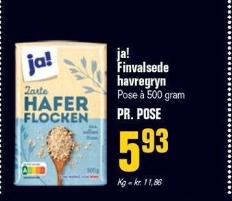 Poetzsch Padborg Ja! finvalsede havregryn tilbud