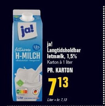 Poetzsch Padborg Ja! langtidsholdbar letmælk, 1,5% tilbud