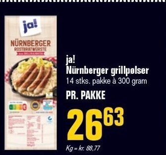 Poetzsch Padborg Ja! nürnberger grillpølser tilbud