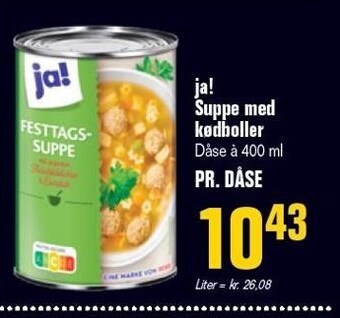 Poetzsch Padborg Ja! suppe med kødboller tilbud