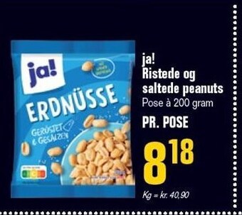 Poetzsch Padborg Ja! ristede og saltede peanuts tilbud
