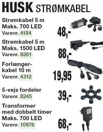 Harald Nyborg Husk strømkabel tilbud