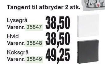 Harald Nyborg Tangent til afbryder 2 stk tilbud