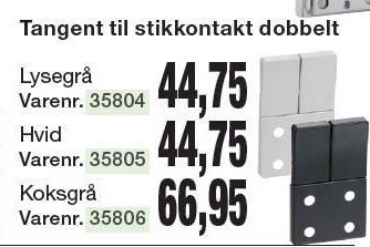 Harald Nyborg Tangent til stikkontakt dobbelt tilbud