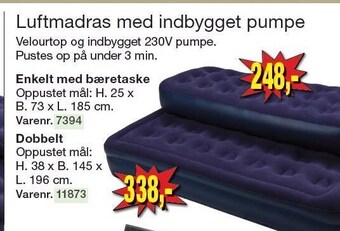Harald Nyborg Luftmadras med indbygget pumpe tilbud