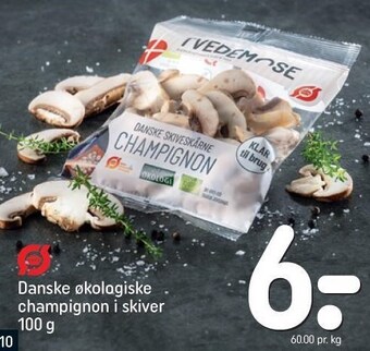 REMA 1000 Danske økologiske champignon i skiver tilbud