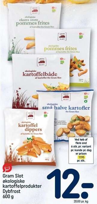 REMA 1000 Gram slot økologiske kartoffelprodukter tilbud