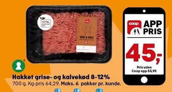SuperBrugsen Coop hakket grise- og kalvekød 8-12% tilbud