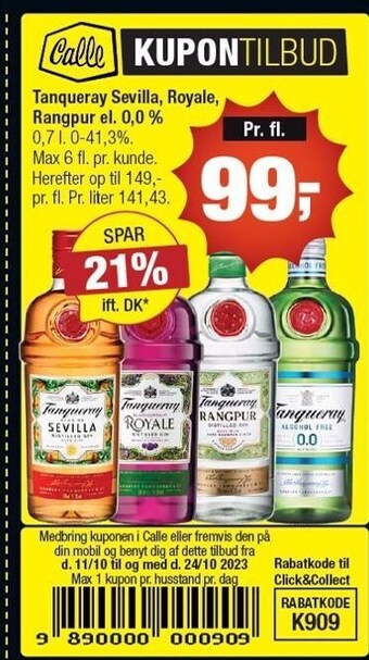 Calle Tanqueray sevilla, royale, rangpur el. 0,0% tilbud