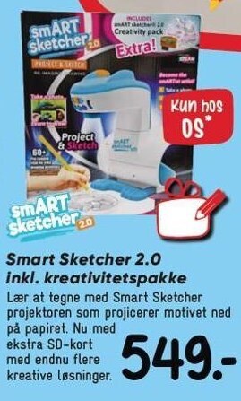 Bilka Smart sketcher 2.0 inkl. kreativitetspakke tilbud