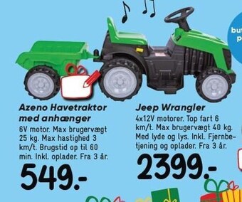 Bilka Azeno havetraktor med anhænger tilbud