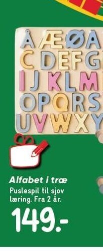 Bilka Alfabet i træ tilbud