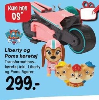 Bilka Paw patrol liberty og poms køretøj tilbud